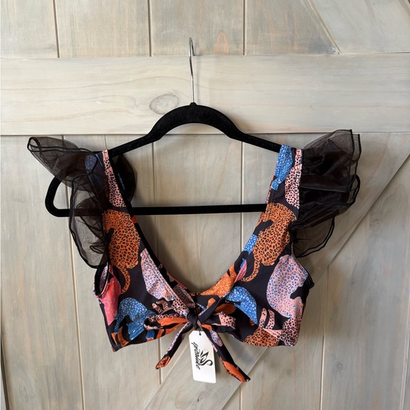 Colorful Animal Print Swim Bikini Top - Picture 5 of 8